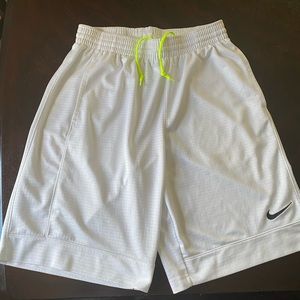 Nike white exercise shorts (M)